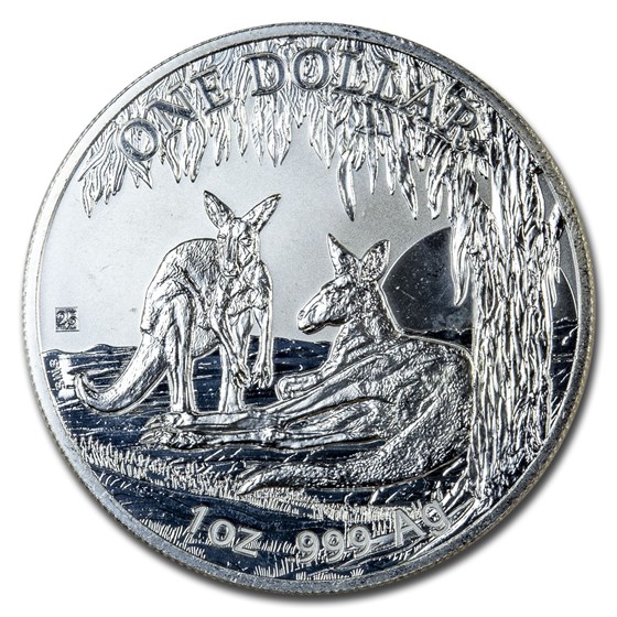 2018 AUS 1 oz Silver Kangaroo 25th Anniv Privy (Damaged) 2018 AUS 1 oz Silver Kangaroo 25th Anniv Privy (Damaged)